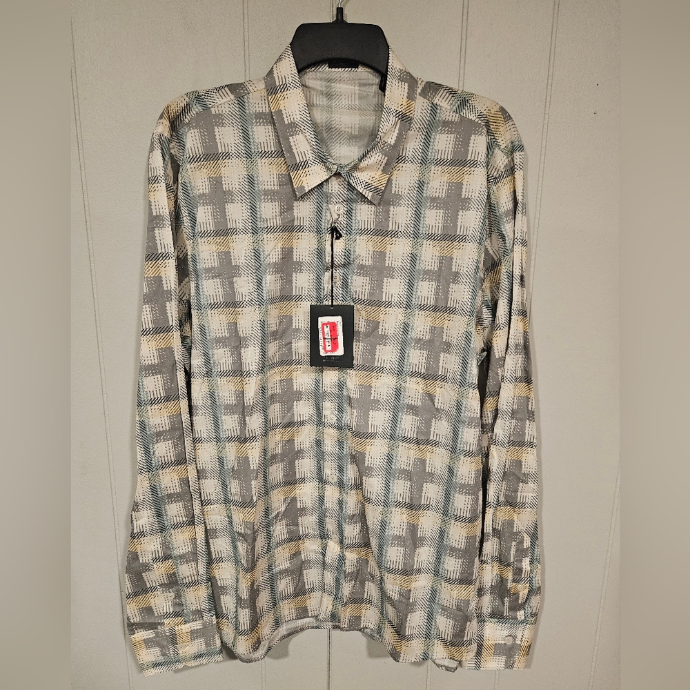 Good Man Brand Mens Sz XL Button Down Shirt Modern Twill Plaid Long Sleeve NWT